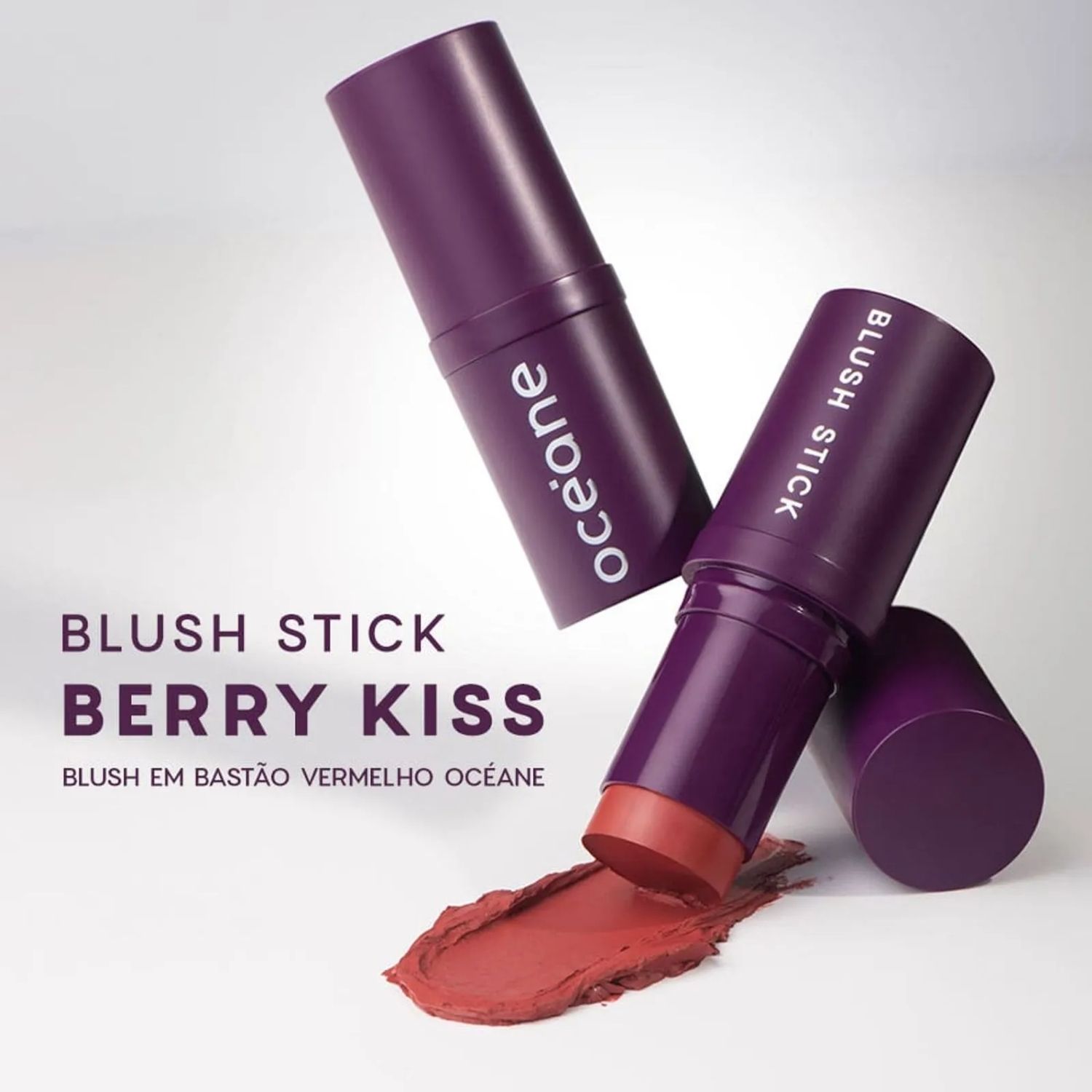 Oceane Edition Stick - Blush em Bastão Berry Kiss/Vermelho 12g 3 Oceane Edition Stick - Blush em Bastão Berry Kiss/Vermelho 12g - Imagem 3